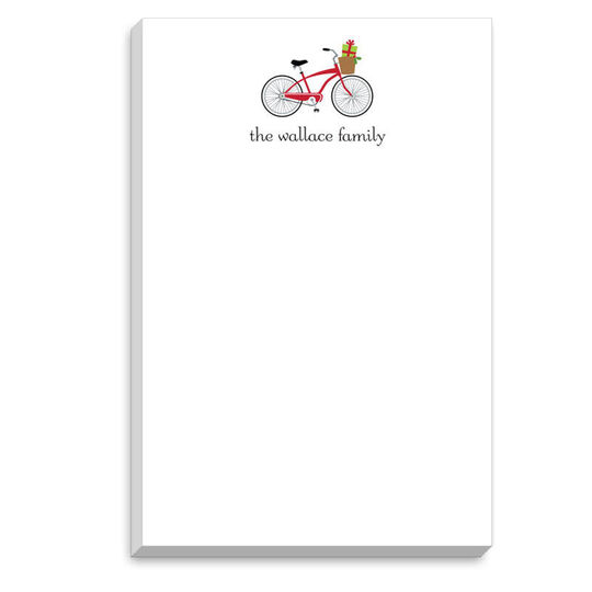 Holiday Bicycle Notepad